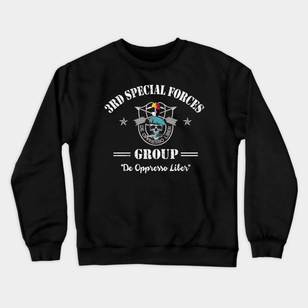 US Army 3rd Special Forces Group Skull De Oppresso Liber SFG - Gift for Veterans Day 4th of July or Patriotic Memorial Day Crewneck Sweatshirt by Oscar N Sims
